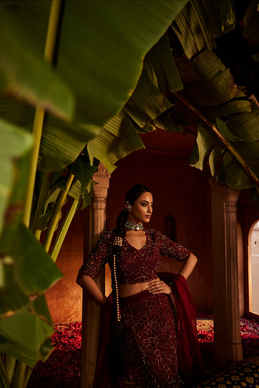 Gulaab Fish lehenga