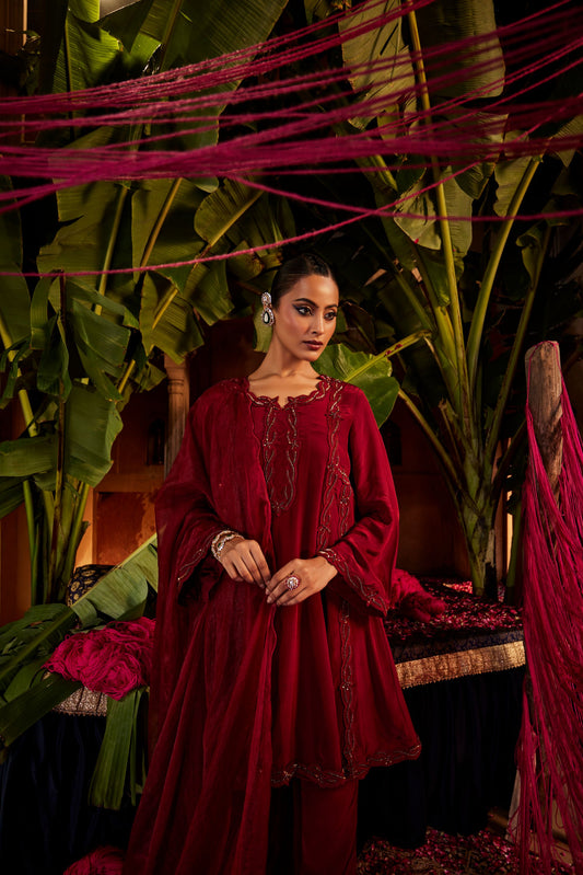 Gulab short anarkali