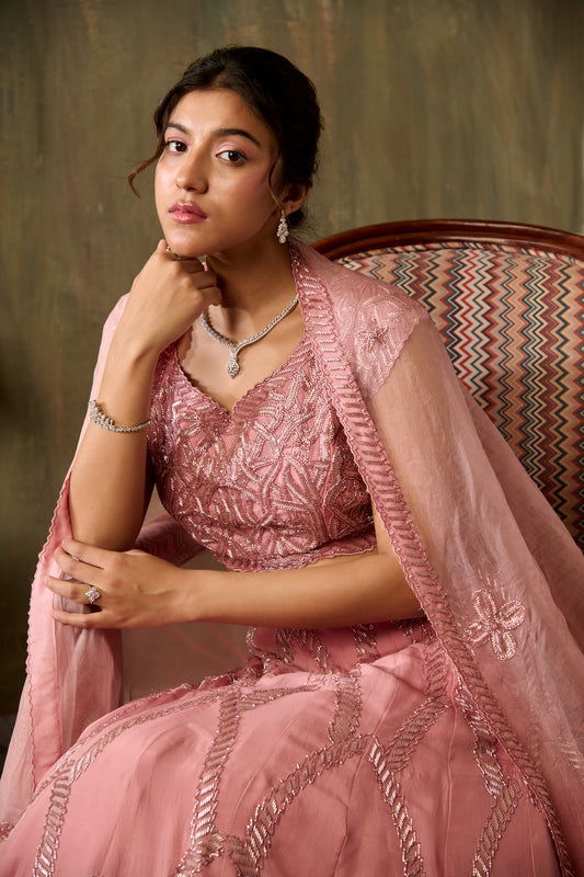 MERMAID LEHAR LEHENGA SET