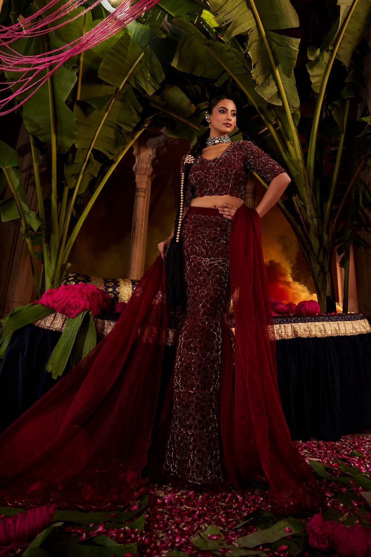 Gulaab Fish lehenga