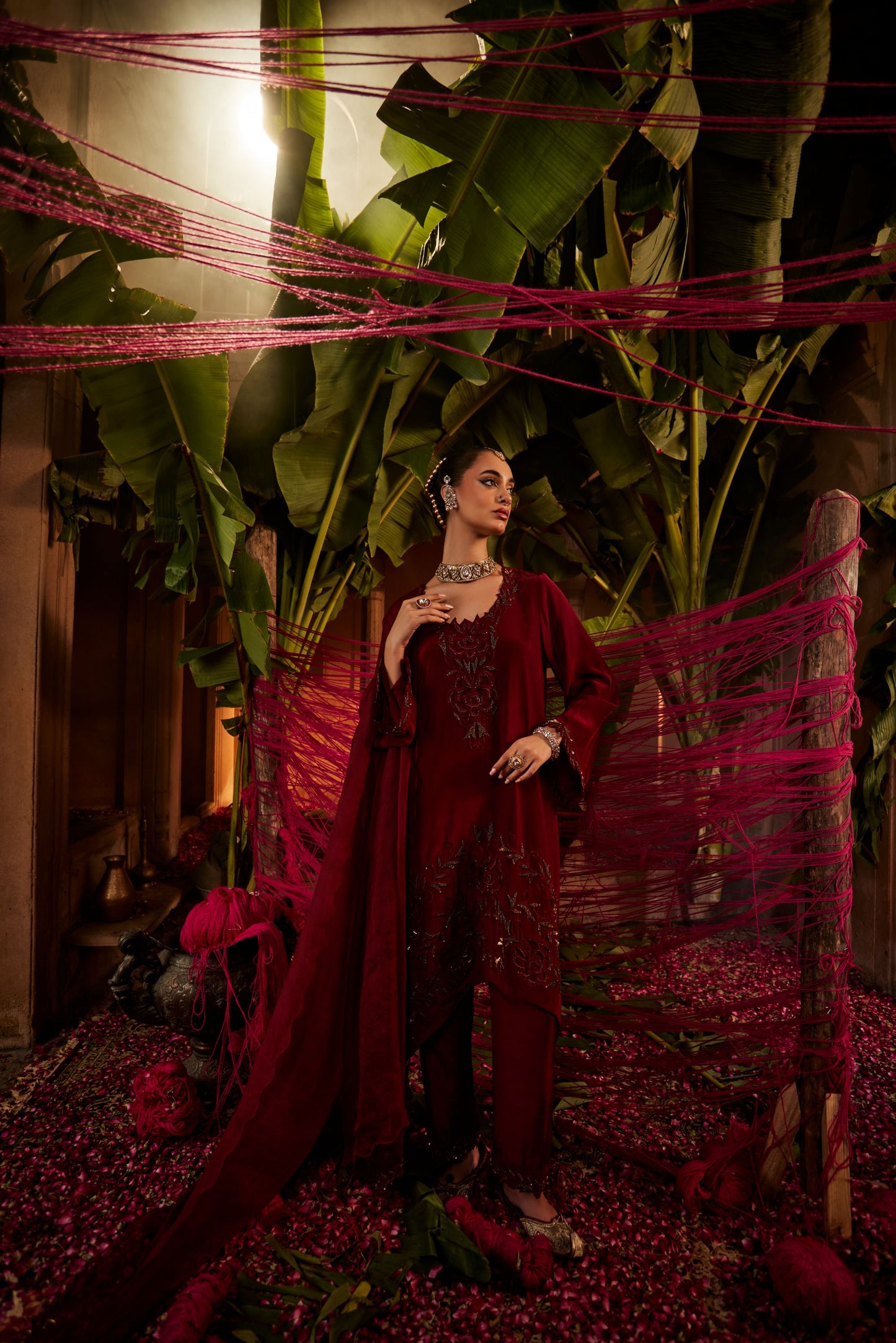 Gulab C cut kurta set