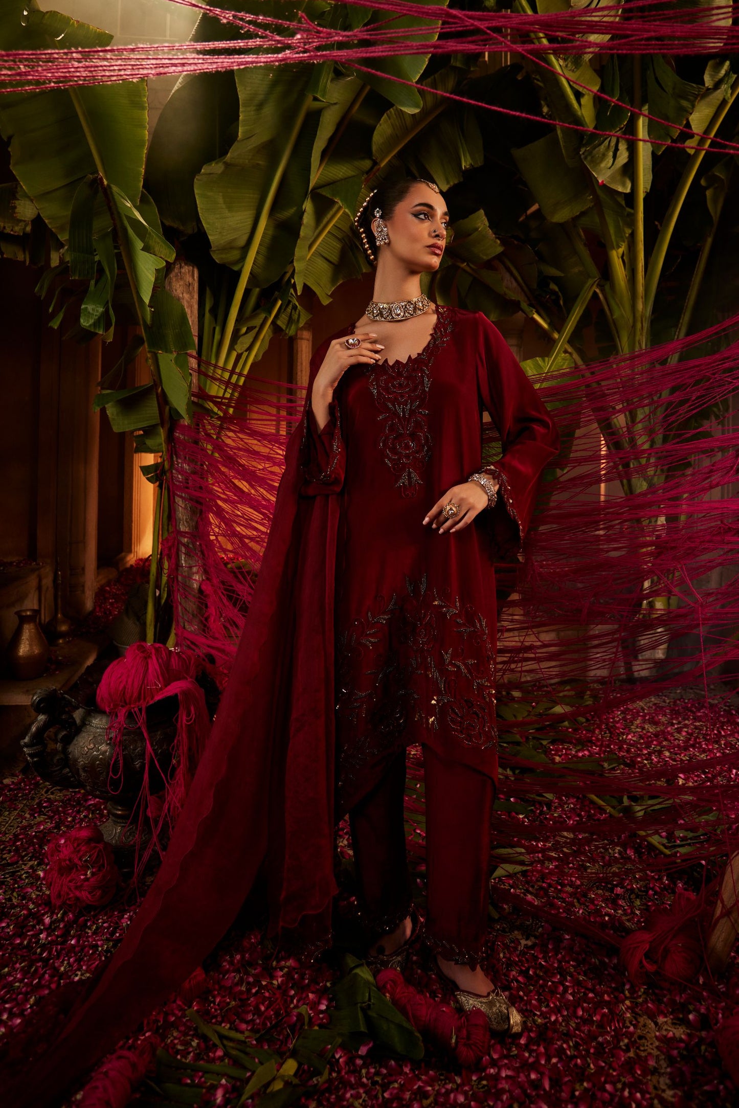 Gulab C cut kurta set