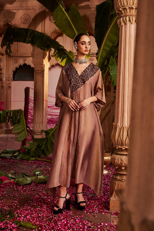 Gulab rosegold kaftaan