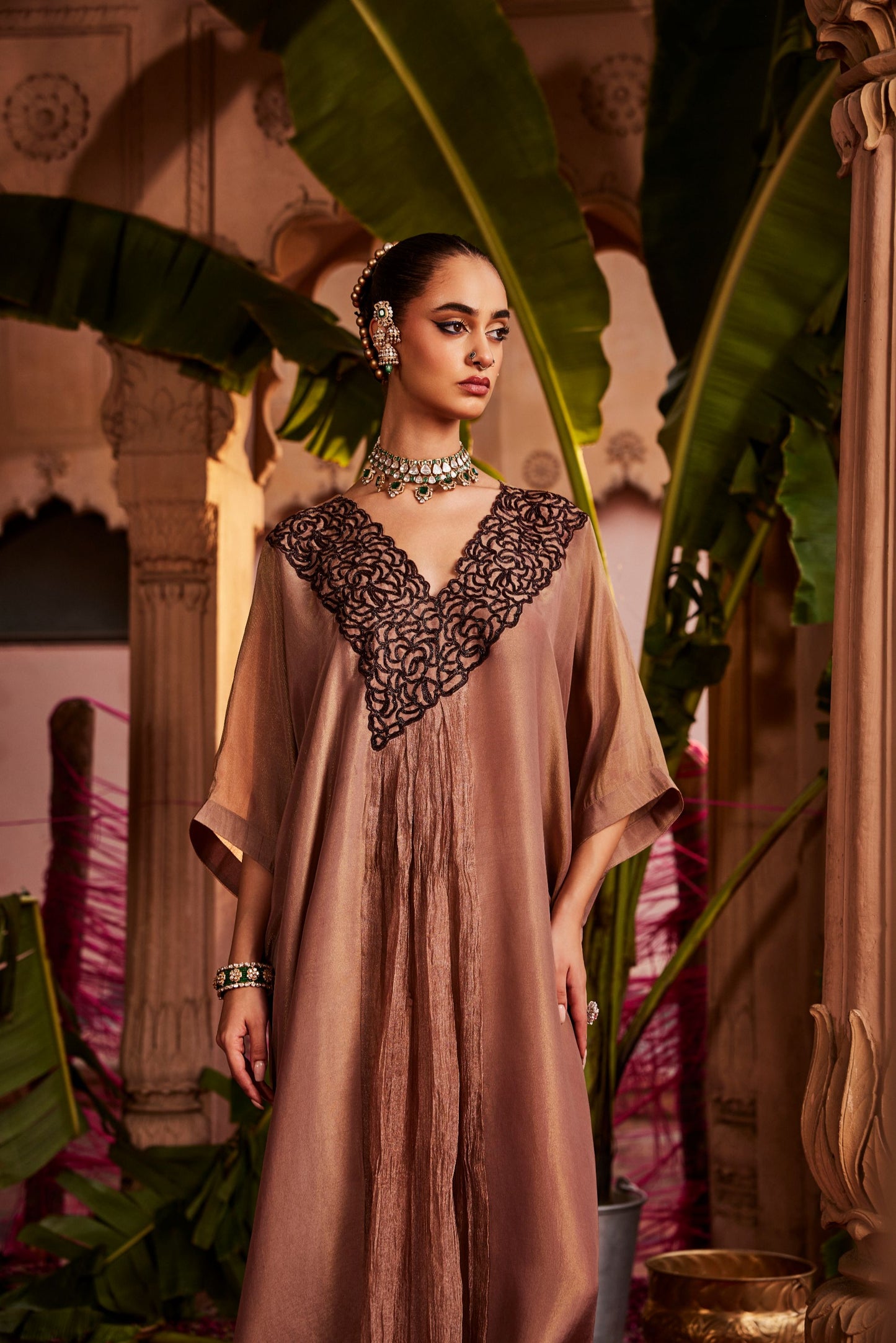 Gulab rosegold kaftaan