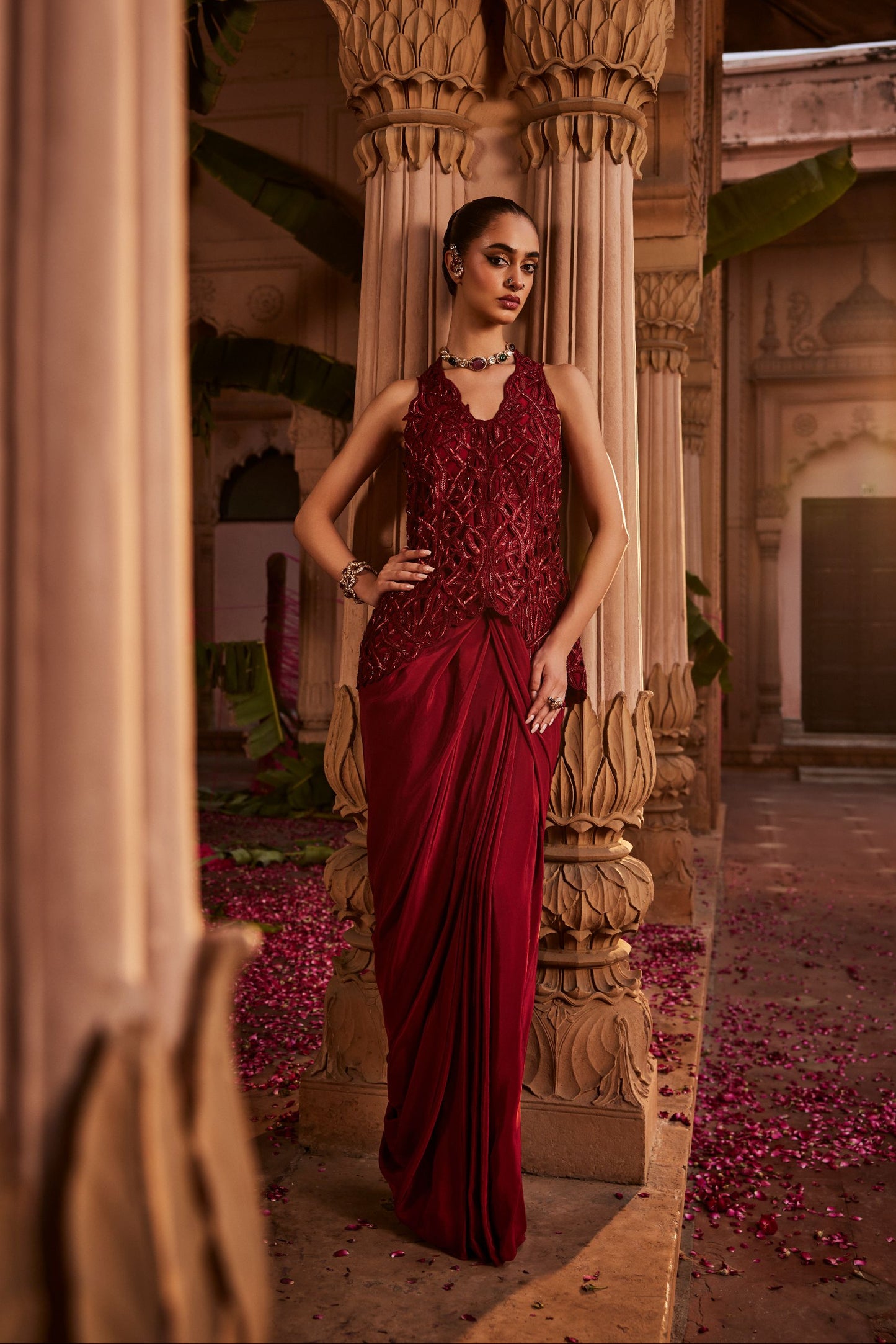 Lehar cutwork drape set