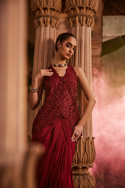 Lehar cutwork drape set