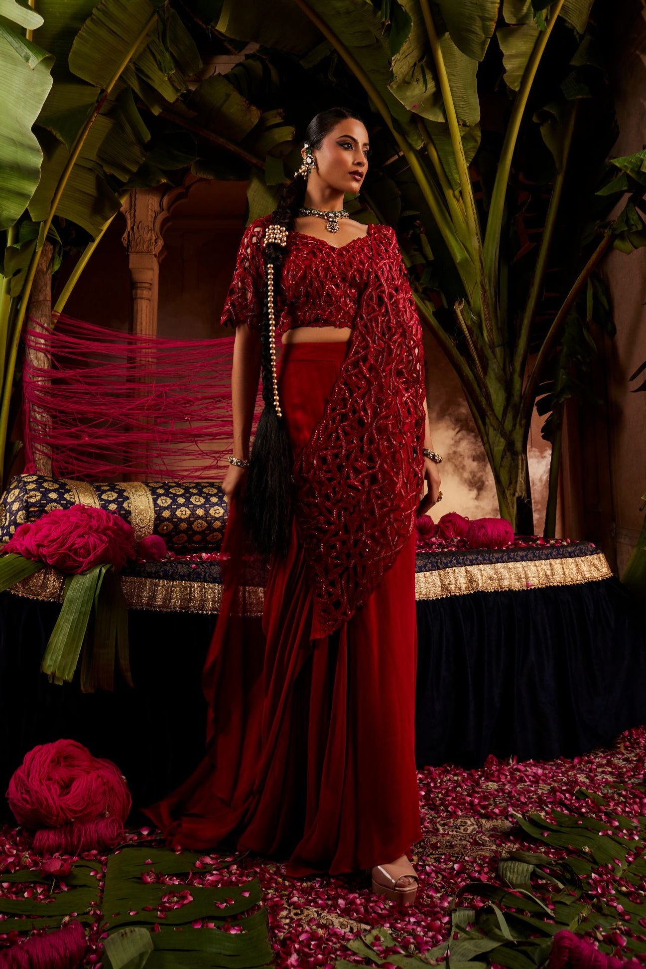 Lehar drape saree