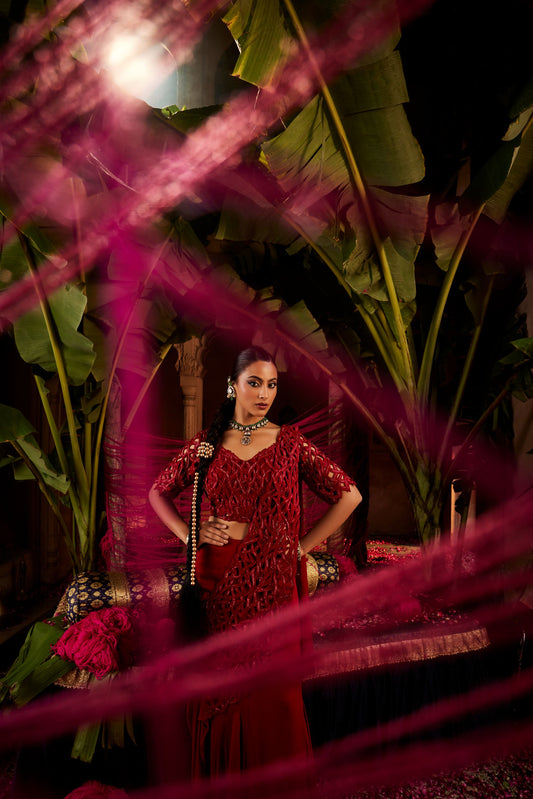 Lehar drape saree