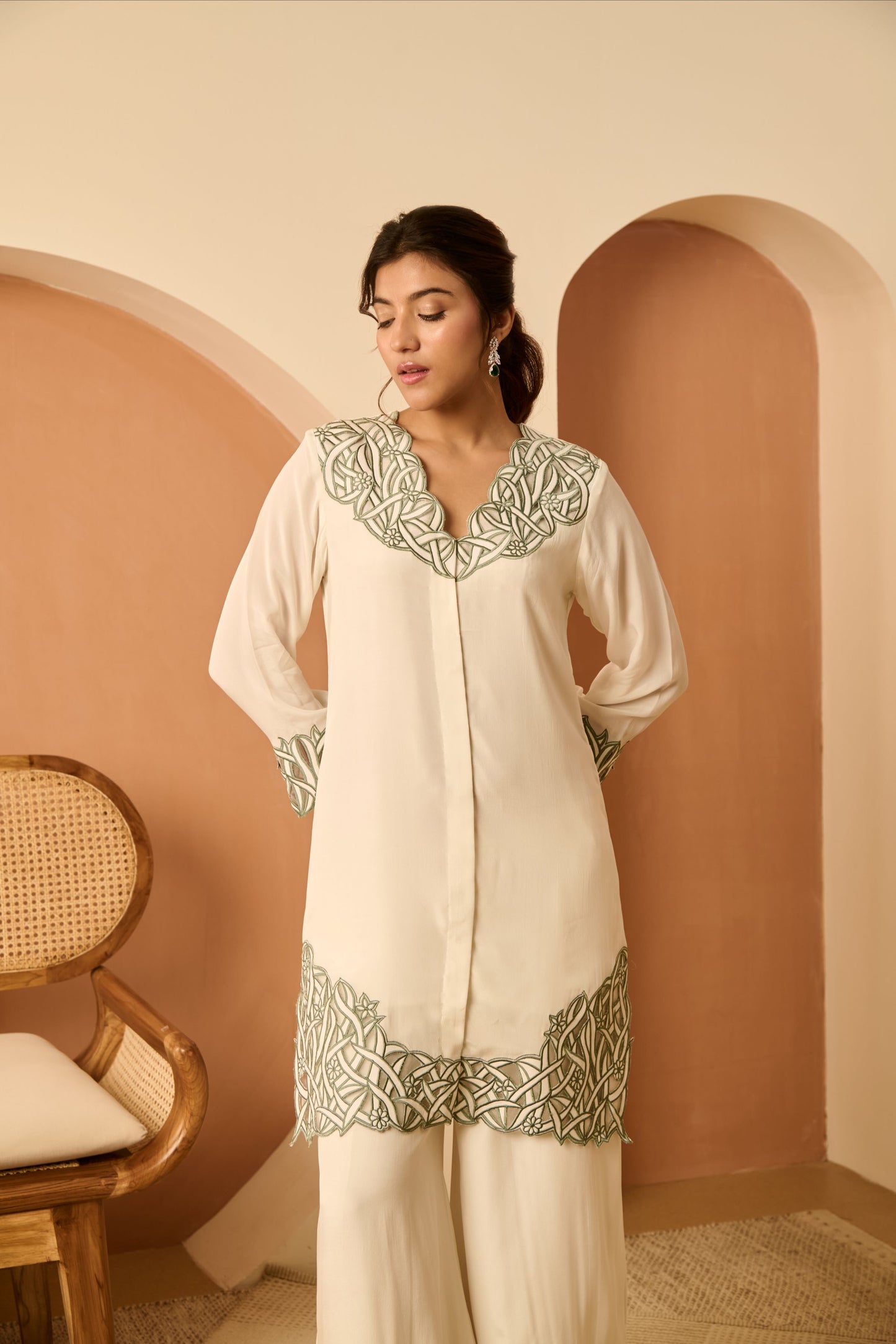 Sunhera Lehar Cutwork Set