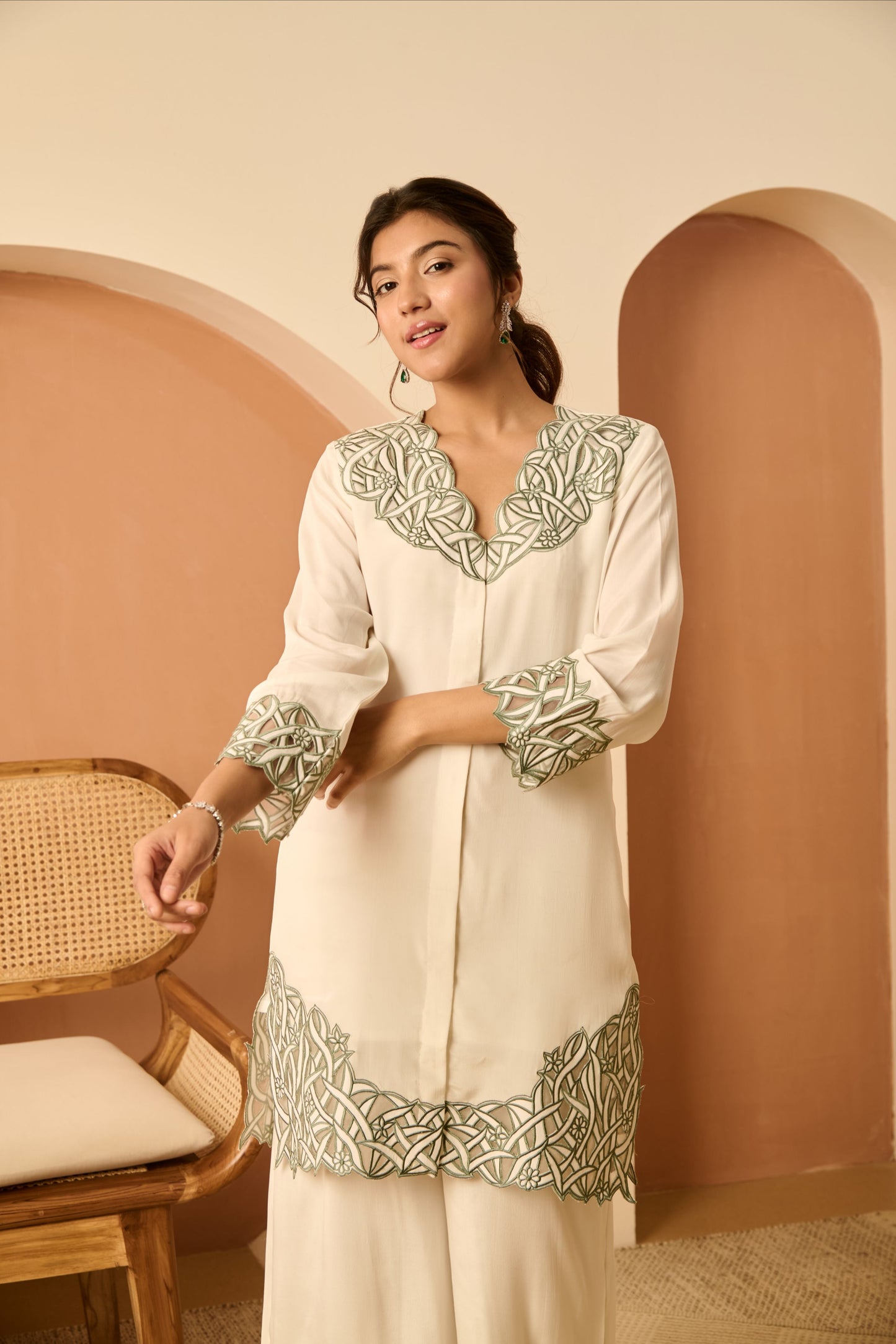 Sunhera Lehar Cutwork Set
