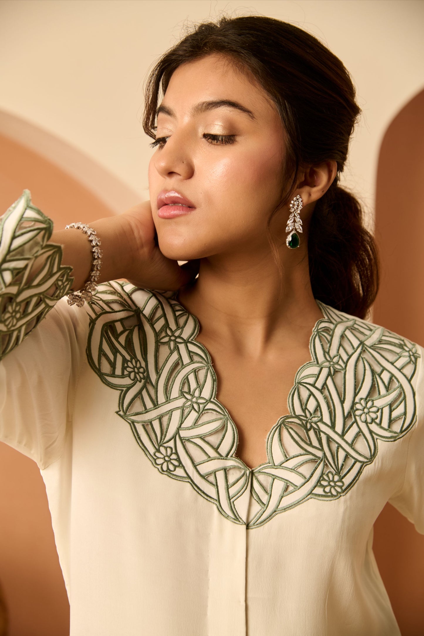 Sunhera Lehar Cutwork Set