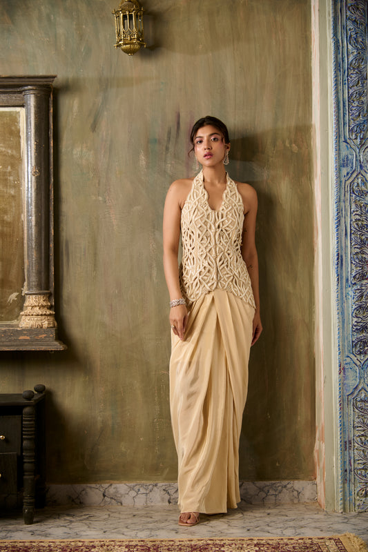 MITALI LEHAR CUTWORK DRAPE SET