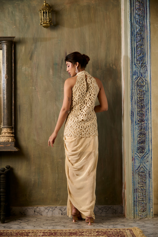 MITALI LEHAR CUTWORK DRAPE SET