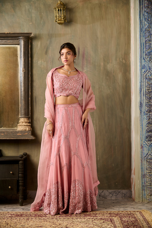 MERMAID LEHAR LEHENGA SET