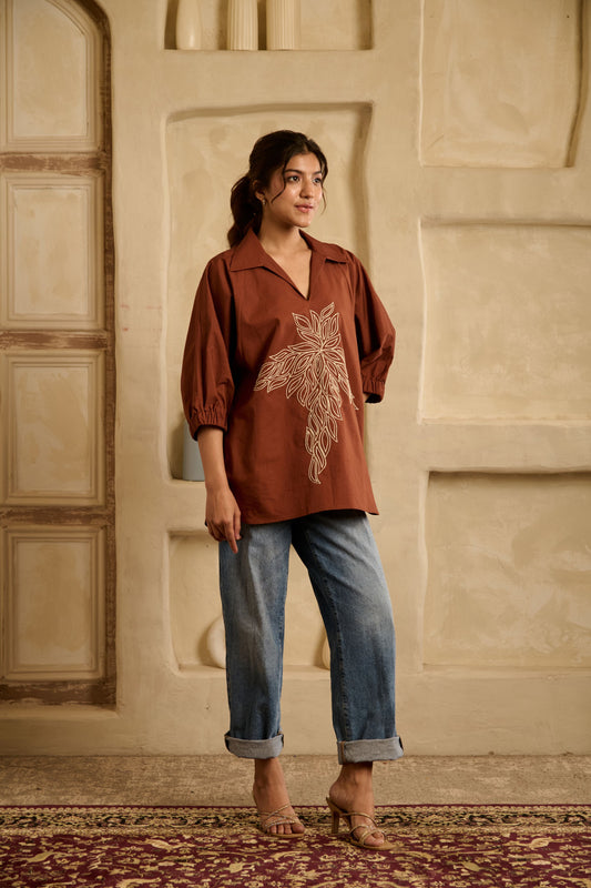 Bloom Shirt - Brown