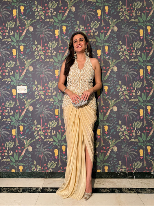 MITALI IN LEHAR CUTWORK DRAPE SET